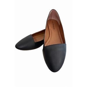 Lucky Brand Archh Flats Womens 9.5M Black Leather Almond Toe Quiet Luxury Chic